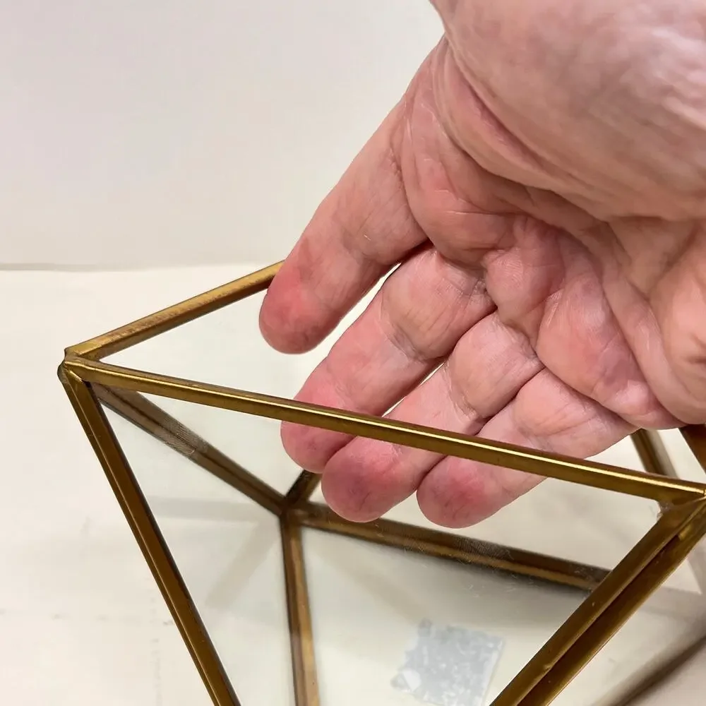 West Elm Geometric Faceted Glass Terrariums